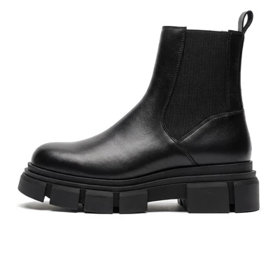 Bio Vegan Läder Chelsea Style Platform Ankelboots